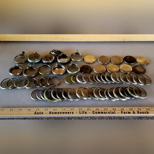 Vintage Lot Of Pocket Watch Case Backs and Bezels Lot